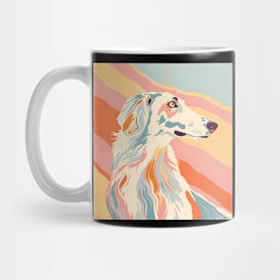 Retro Borzoi: Pastel Pup Revival Mug